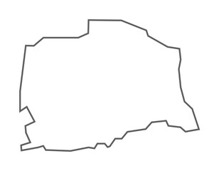 Sonitpur District map line illustration of Assam state, India