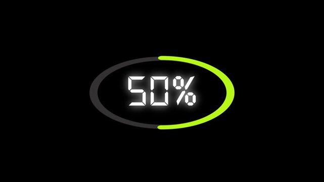 Time count business Data Visualization with Pie Charts, Icons & Growth Graphs in Blue Design, 0 to 100% time up counter video 4k 