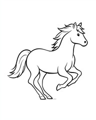 Obraz premium horse template on transparent background for coloring
