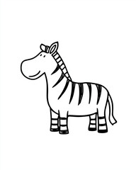 Obraz premium zebra template on a transparent background for coloring