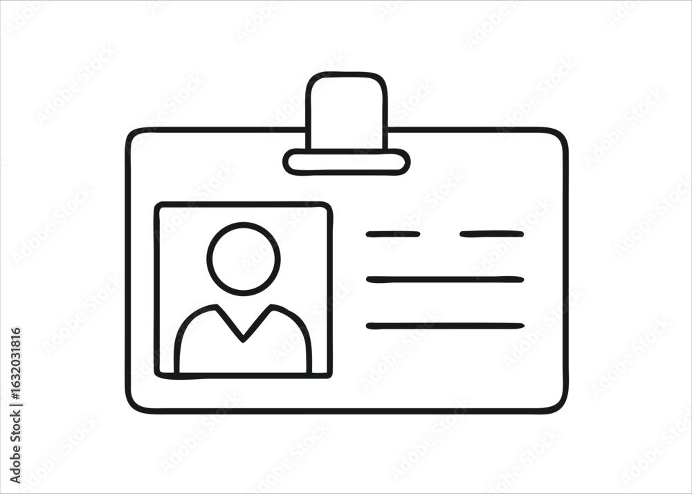 Poster collection of flat black employee identification card icons for professional use and access control 