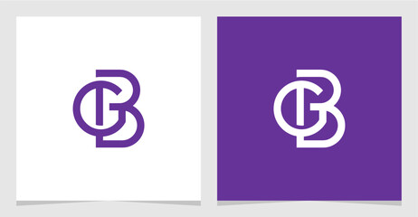 GB or BG Initial Letter Logo Vector Element , Initial Logo for Brand Vector Design Graphic