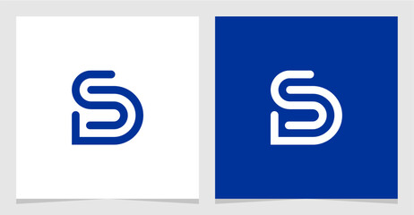 DS or SD Initial Letter Logo Vector Element , Initial Logo for Brand Vector Design Graphic