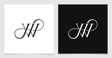 JW or WJ Initial Letter Logo Vector Element , Initial Logo for Brand Vector Design Graphic