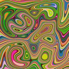 ABSTRACT ILLUSTRATION MARBLED TEXTURE LIQUIFY PSYCHEDELIC COLORFUL DESIGN. OPTICAL ILLUSION BACKGROUND VECTOR DESIGN