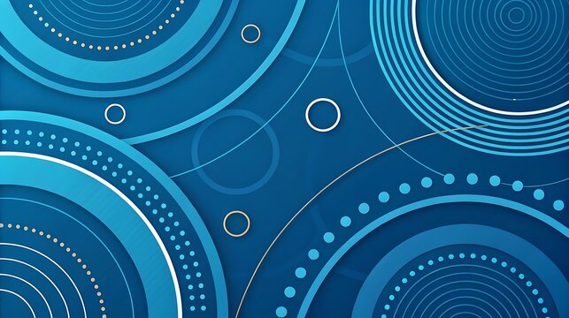 Abstract Blue Circles Dots Lines background