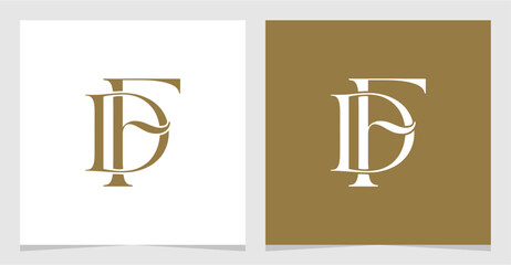 FD or DF Initial Letter Logo Vector Element , Initial Logo for Brand Vector Design Graphic