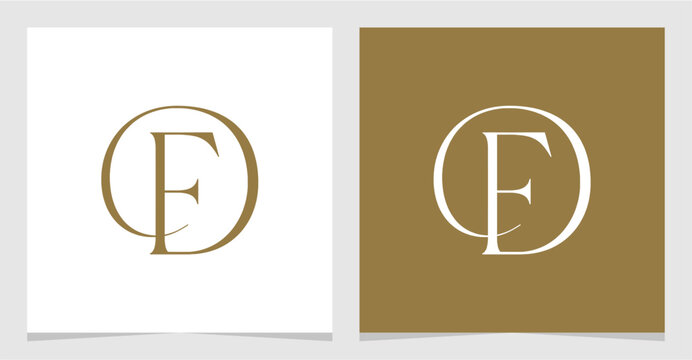 FD or DF Initial Letter Logo Vector Element , Initial Logo for Brand Vector Design Graphic