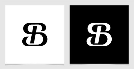 SB or BS Initial Letter Minimalist Logo Vector Element , Initial Logo for Brand Vector Design Graphic