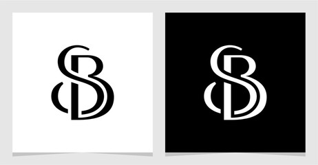 SB or BS Initial Letter Minimalist Logo Vector Element , Initial Logo for Brand Vector Design Graphic