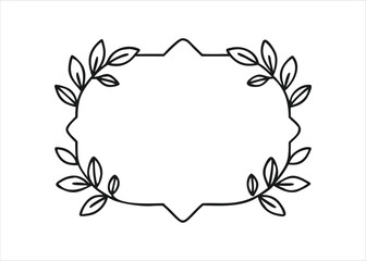 Bohemian geometric frame constructor element for decorative design projects and artistic creations isolated on white background