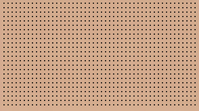 Beige perforated panel, a regular pattern of dark dots.
