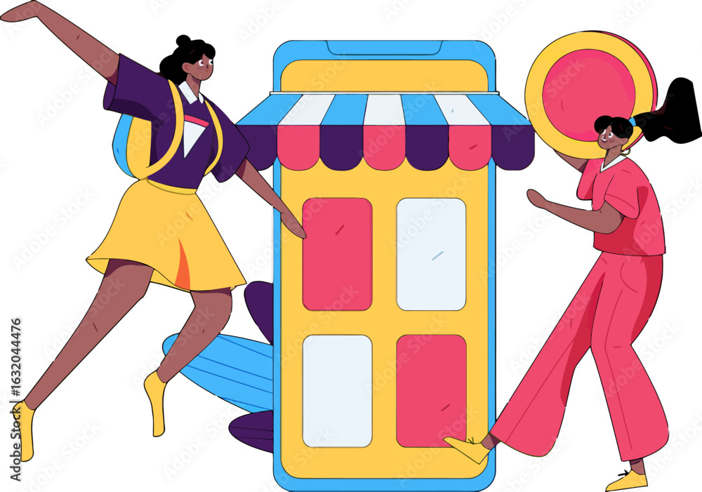 Aufkleber boost your business with mobile commerce solutions featuring modern design and streamlined shopping 