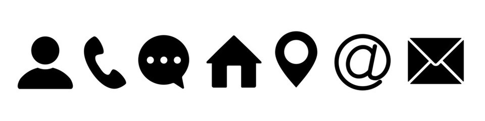 Contact us icon. Contact information icon