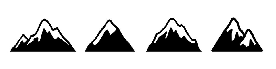 Mountain icon. Mount icon set.