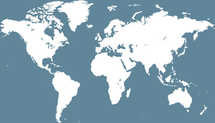 World map. Grey modern vector map. Silhouette map.