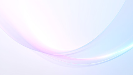 パステルカラーの光が描く曲線 - 優雅で幻想的な抽象背景