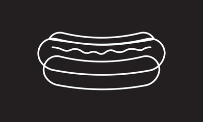 Hot dog icon collection in black and colored style. Sausage icon symbol collection on white background