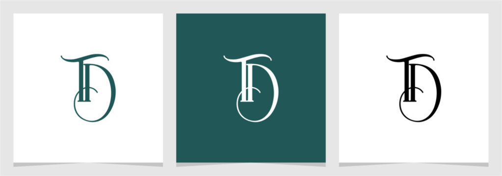 TD or DT Initial Letter Minimalist Logo Vector Element , Initial Logo for Brand Vector Design Graphic