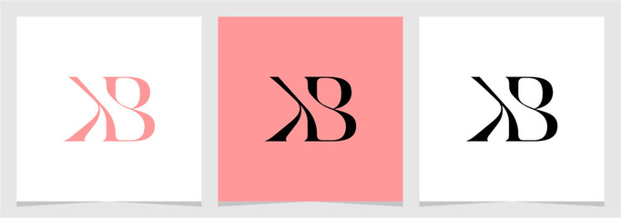KB or BK Initial Letter Abstract Logo Vector Element , Initial Logo for Brand Vector Design Graphic