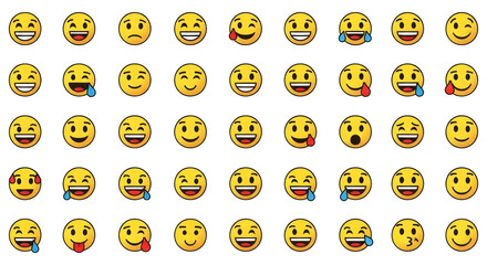 Emoji Set, Collection of Emoticons