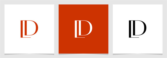 LD or DL Initial Letter Abstract Logo Vector Element , Initial Logo for Brand Vector Design Graphic
