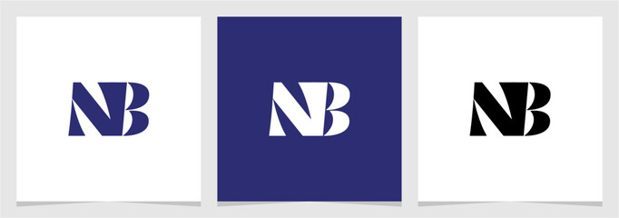 NB or BN Initial Letter Abstract Logo Vector Element , Initial Logo for Brand Vector Design Graphic