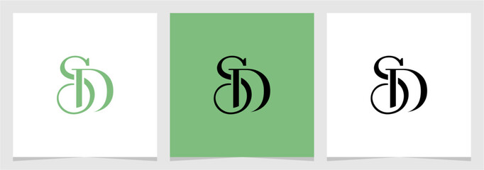 SD or DS Initial Letter Abstract Logo Vector Element , Initial Logo for Brand Vector Design Graphic
