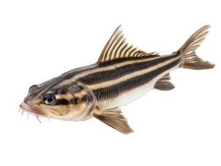 Striped Fish on Transparent Background