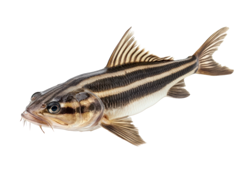 Striped Fish on Transparent Background