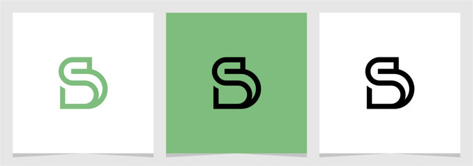 SD or DS Initial Letter Abstract Logo Vector Element , Initial Logo for Brand Vector Design Graphic