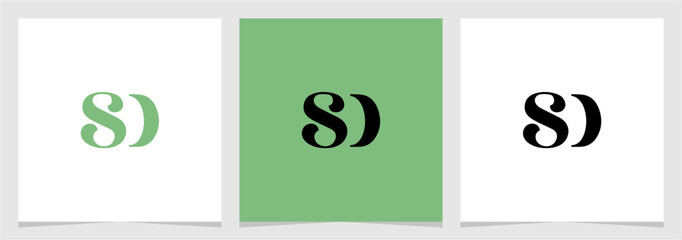 SD or DS Initial Letter Abstract Logo Vector Element , Initial Logo for Brand Vector Design Graphic