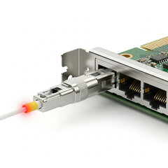 Fiber Optic Connector Close-Up