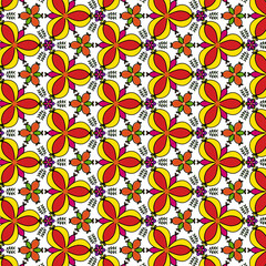 Seamless pattern and flower design print