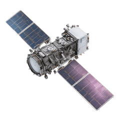 Space satellite with solar panels