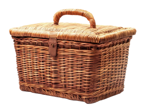 Wicker Picnic Basket with Handle