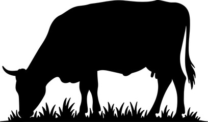 Cow Silhouette Vector Illustration
