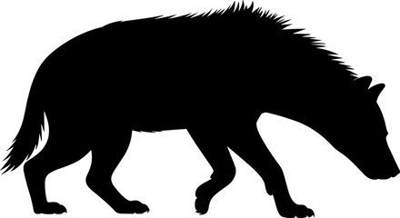 Hyena Silhouette Vector Illustration