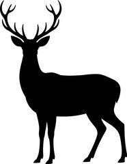 Deer Silhouette Vector Illustration