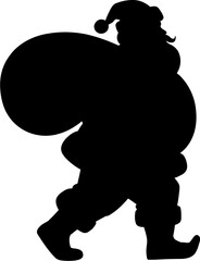 Santa Claus Silhouette Vector Illustration