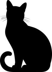 Cat Silhouette Vector Illustration
