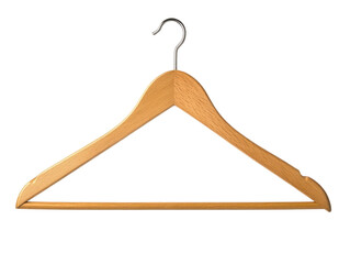 Wooden Hanger on Transparent Background