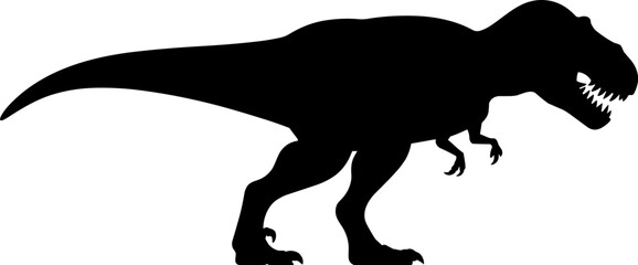T Rex Dinosaur Silhouetter Vector Illustration © Hikmat Studios
