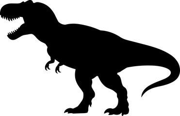 T Rex Dinosaur Silhouetter Vector Illustration