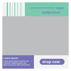 Editable Fashion Sale Social Media Template &ndash; Instagram, Facebook Post Design for Brands.