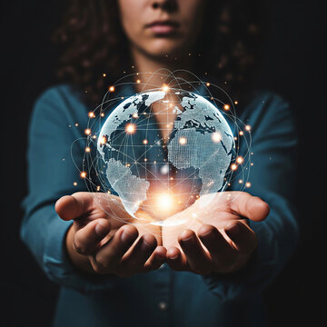 Glowing Global network data in a hend