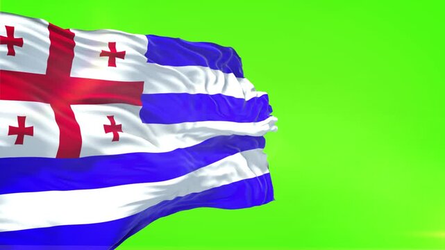 Ajaria Flag in Green Screen