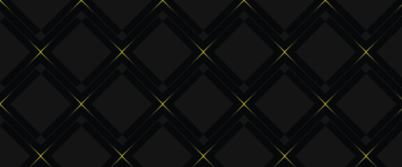 Elegant dark geometric pattern with diamond shapes and subtle gold accents. Modern seamless background ideal for luxury branding, fashion, tech, and digital designs.