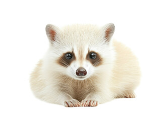 Obraz premium White Albino Raccoon Facing Forward