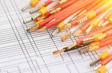 Electrical Insulated Copper Mounting Wires for Electrical Switchboard Assembly. 